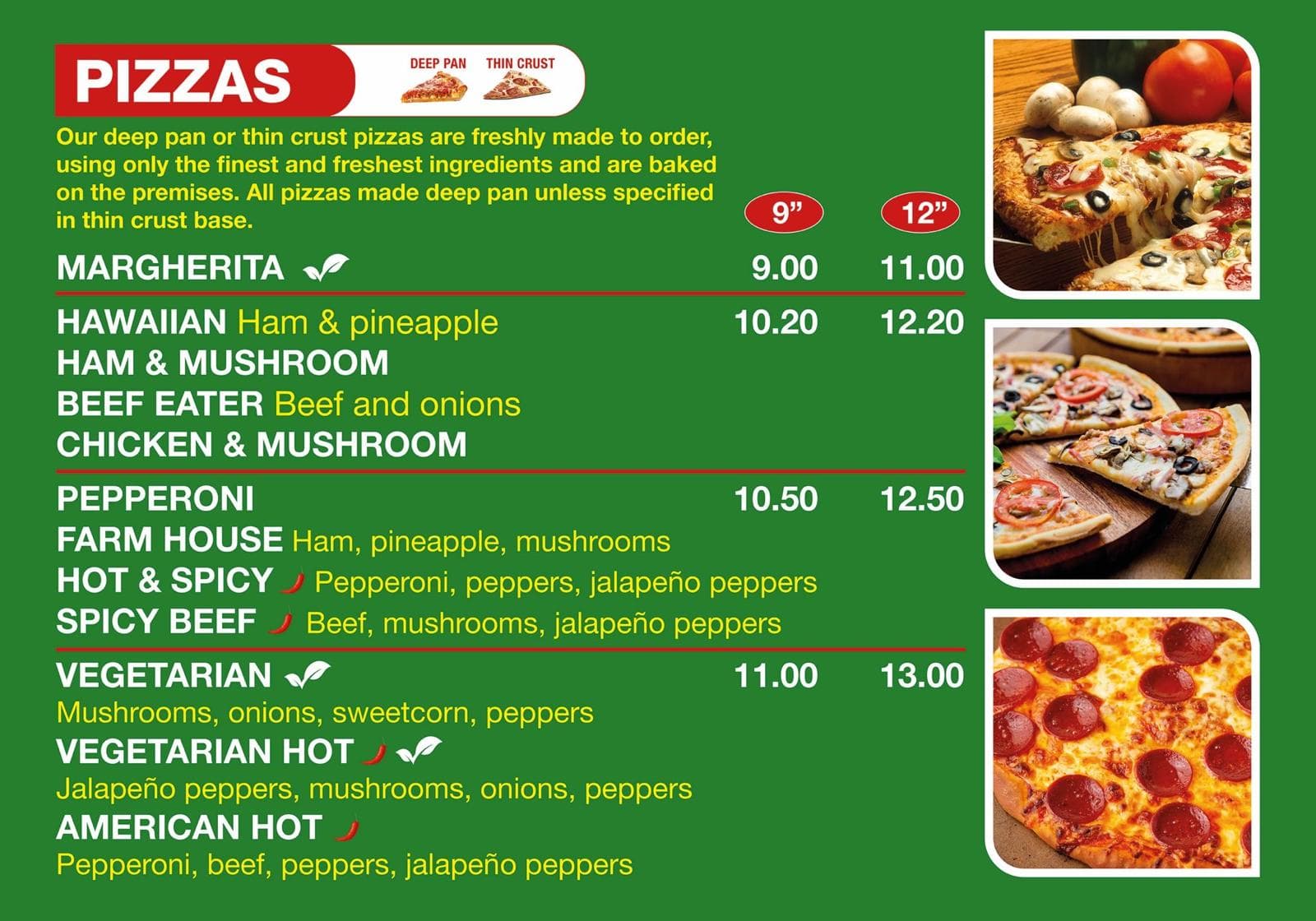 Pizza Menu 1