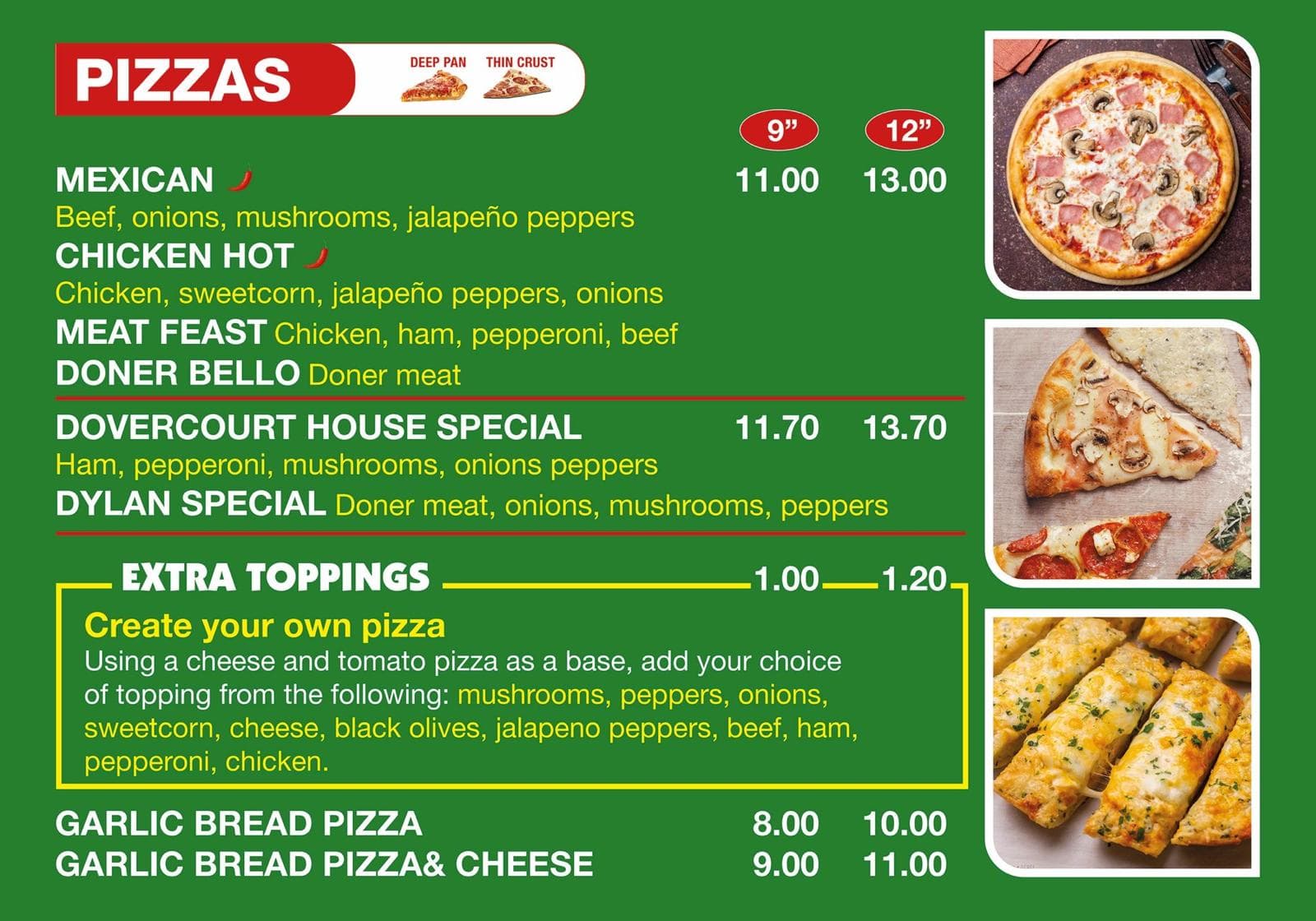 Pizza Menu 2